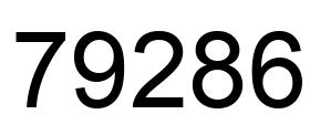 Number 79286 black image