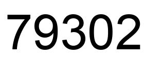 Número 79302 imagen negro