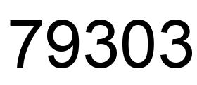 Número 79303 imagen negro
