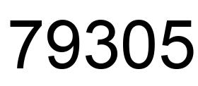 Número 79305 imagen negro