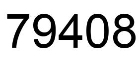 Number 79408 black image
