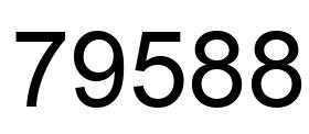 Number 79588 black image