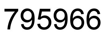 Number 795966 black image