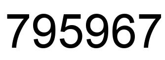 Number 795967 black image