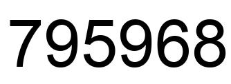 Number 795968 black image
