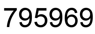 Number 795969 black image