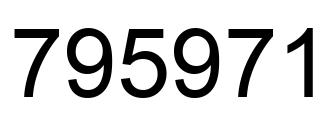 Number 795971 black image