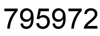 Number 795972 black image