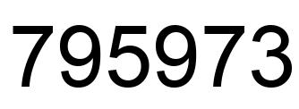 Number 795973 black image