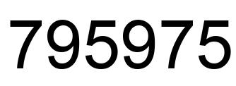 Number 795975 black image