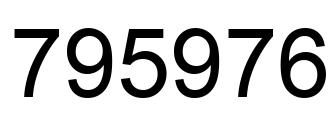 Number 795976 black image