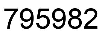 Number 795982 black image