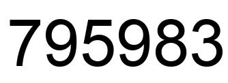 Number 795983 black image