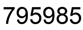Number 795985 black image
