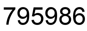 Number 795986 black image