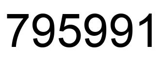 Number 795991 black image