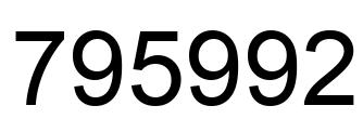 Number 795992 black image