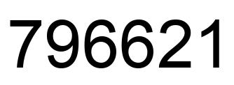 Number 796621 black image