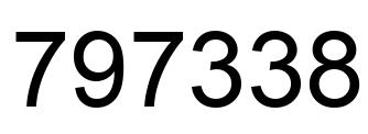 Number 797338 black image