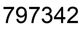 Number 797342 black image