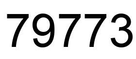 Número 79773 imagen negro