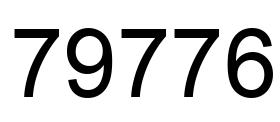 Número 79776 imagen negro