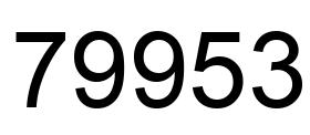 Número 79953 imagen negro