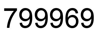 Número 799969 imagen negro