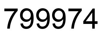 Number 799974 black image