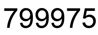 Number 799975 black image