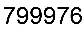 Number 799976 black image