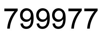 Number 799977 black image