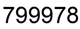 Número 799978 imagen negro