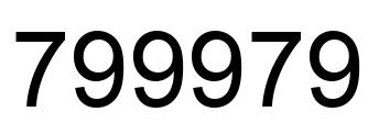 Number 799979 black image