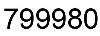 Number 799980 black image