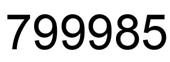 Number 799985 black image