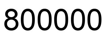 Number 800000 black image