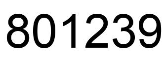 Número 801239 imagen negro