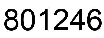 Número 801246 imagen negro