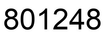 Número 801248 imagen negro
