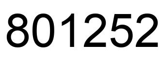 Número 801252 imagen negro