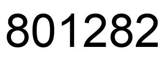 Number 801282 black image