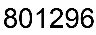 Número 801296 imagen negro