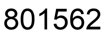 Number 801562 black image