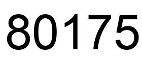 Number 80175 black image