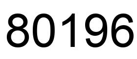 Número 80196 imagen negro