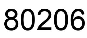 Número 80206 imagen negro