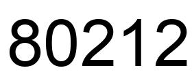Número 80212 imagen negro