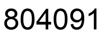 Number 804091 black image