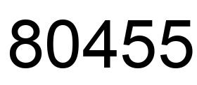 Número 80455 imagen negro
